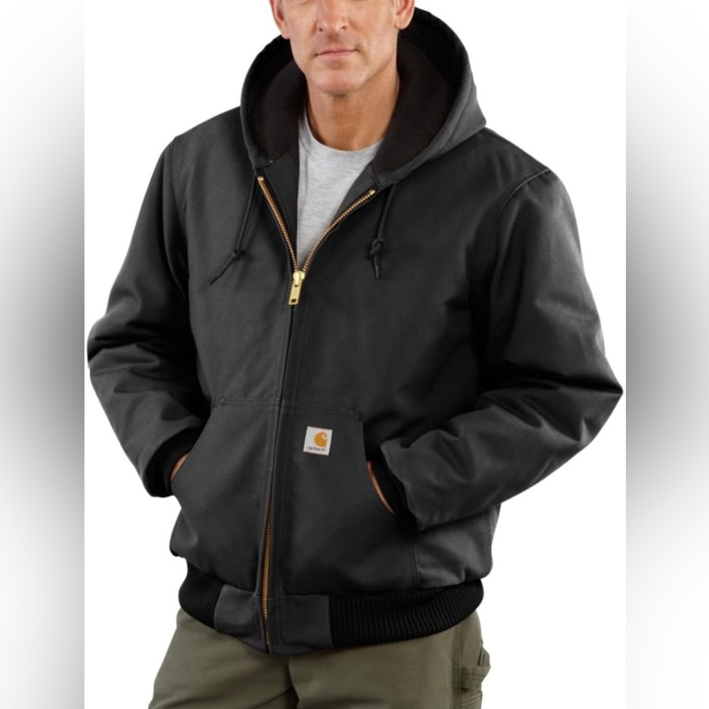 NEW- Carhartt Men's Loose Fit Firm Duck Insulated Flannel-Lined Active Jacket